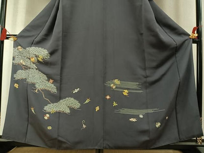 平和屋着物●訪問着　宝尽くし枝松文　金彩　正絹　逸品　AABN3564fy