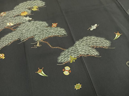 平和屋着物●訪問着　宝尽くし枝松文　金彩　正絹　逸品　AABN3564fy
