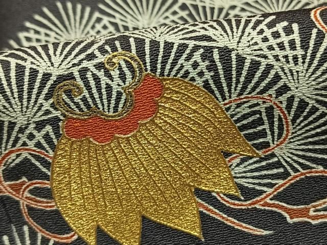 平和屋着物●訪問着　宝尽くし枝松文　金彩　正絹　逸品　AABN3564fy
