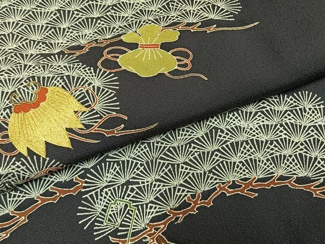 平和屋着物●訪問着　宝尽くし枝松文　金彩　正絹　逸品　AABN3564fy