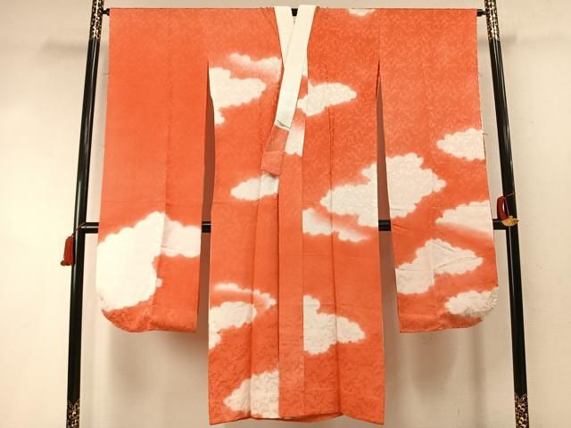 平和屋着物●創業460年・千總　振袖　長襦袢(無双仕立て)セット　絞り　駒刺繍　御所車鴛鴦花文　金彩　正絹　逸品　AABN3565fy