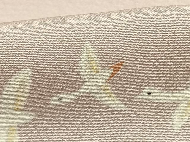 平和屋着物●本加賀友禅作家　金丸充夫　訪問着　松竹　花鳥文　暈し染め　正絹　逸品　AABN3568fy