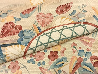 平和屋着物●本加賀友禅作家　押田正義　訪問着　松竹梅　風景文　暈し染め　正絹　逸品　AABN3570fy