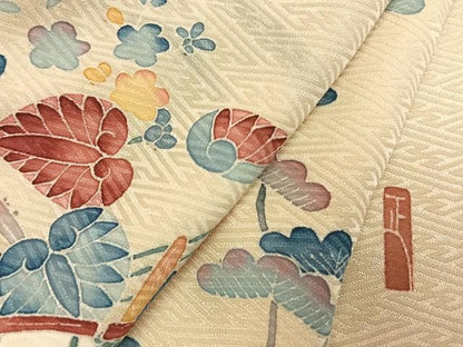 平和屋着物●本加賀友禅作家　押田正義　訪問着　松竹梅　風景文　暈し染め　正絹　逸品　AABN3570fy