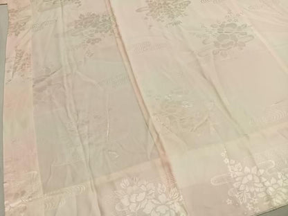 平和屋着物●振袖用長襦袢　無双仕立て　草花地紋　暈し染め　半衿刺繍　正絹　逸品　AABN3575fy