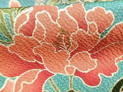 平和屋着物●豪華振袖　草花文　暈し染め　金彩　正絹　逸品　AABN3577fy