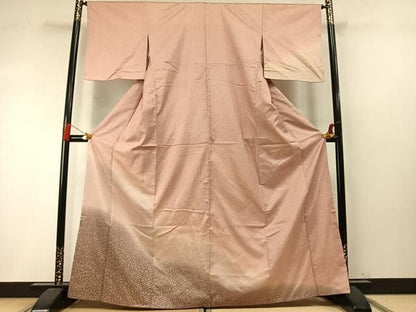 平和屋着物●本場縞大島紬　染大島　訪問着　霞文　金彩　正絹　逸品　AABN3580fy