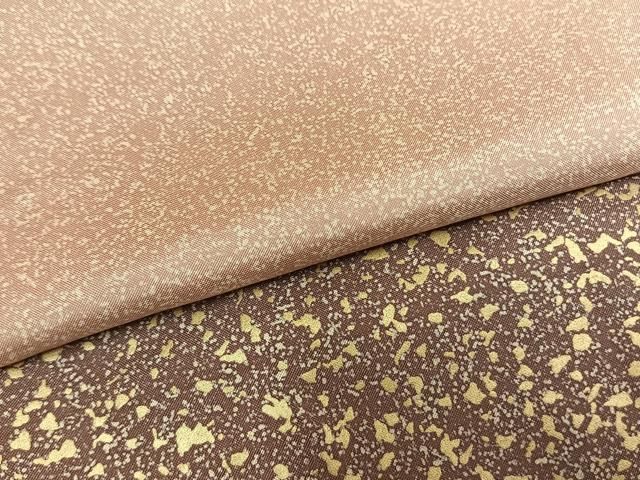 平和屋着物●本場縞大島紬　染大島　訪問着　霞文　金彩　正絹　逸品　AABN3580fy
