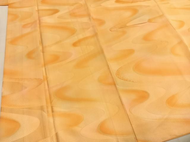 平和屋着物●上質な小紋　流水文　暈し染め　正絹　逸品　AABN3581fy
