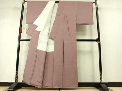 平和屋着物●上質な色無地　萩地紋　鴇浅葱色　正絹　逸品　未使用　AABN3583fy
