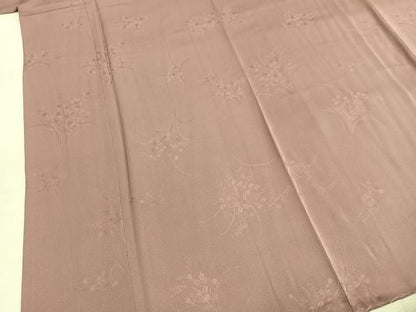 平和屋着物●上質な色無地　萩地紋　鴇浅葱色　正絹　逸品　未使用　AABN3583fy