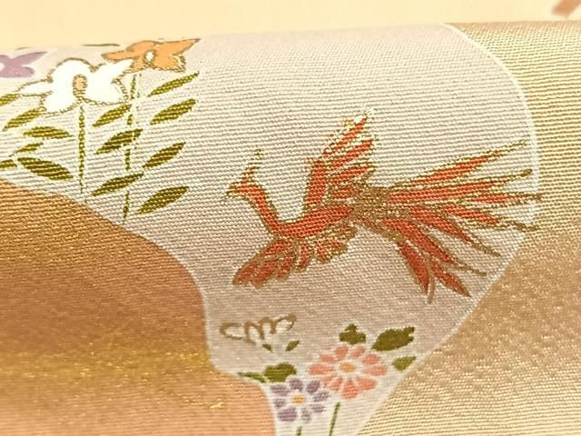 平和屋着物●訪問着　源氏香　道長花鳥文　金彩　正絹　逸品　AABN3591fy