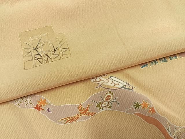 平和屋着物●訪問着　源氏香　道長花鳥文　金彩　正絹　逸品　AABN3591fy
