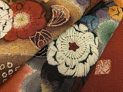平和屋着物●訪問着　作家物　辻が花　暈し染め　鬼しぼ縮緬　正絹　逸品　未使用　AABN3597fy