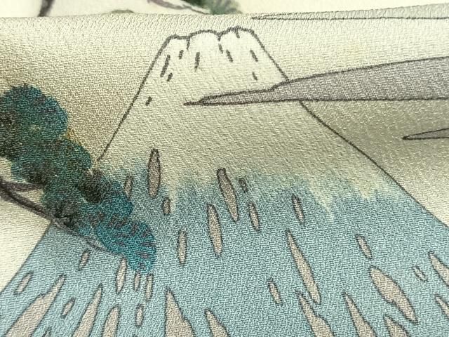 平和屋着物●訪問着　富士山　枝松文　暈し染め　金彩　正絹　逸品　AABN3598fy