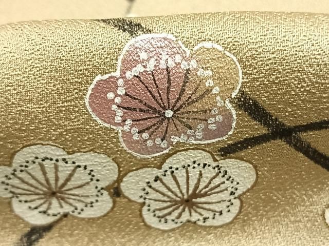 平和屋着物●訪問着　枝梅松文　金彩　正絹　逸品　AABN3600fy