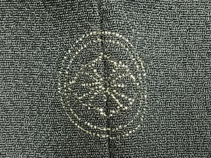 平和屋着物●上質な色無地　草花地紋　湊鼠色　正絹　逸品　AABN3604fy