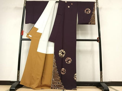 平和屋着物●訪問着　作家物　国宝紅白梅図屏風　暈し染め　金彩　やまと誂製　正絹　逸品　AABN3605fy