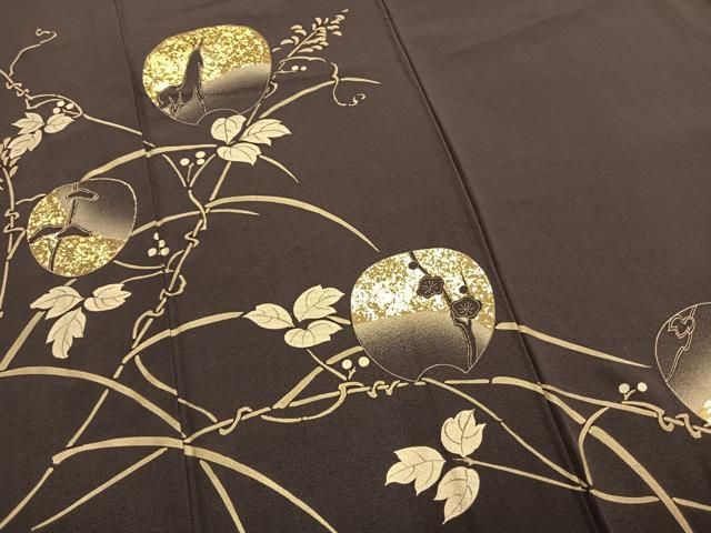 平和屋着物●訪問着　動物蔦の葉文　金彩　正絹　逸品　AABN3613fy