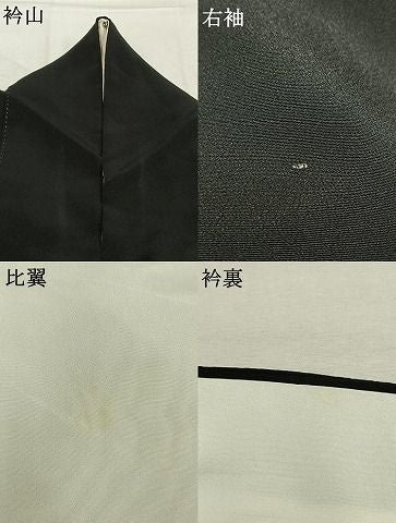 平和屋着物●豪華黒留袖　駒刺繍　色紙重ね花文　金彩　三越扱い　正絹　逸品　AABN3623fy