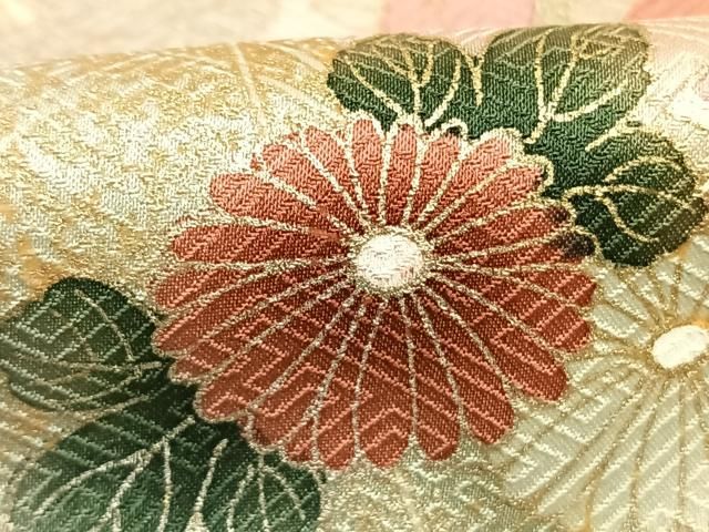 平和屋着物●訪問着　御所車花文　暈し染め　金彩　正絹　逸品　AABN3629fy