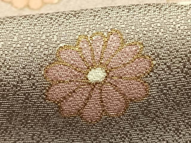 平和屋着物●訪問着　ビロード　舞花文　暈し染め　金彩　正絹　逸品　AABN3638fy