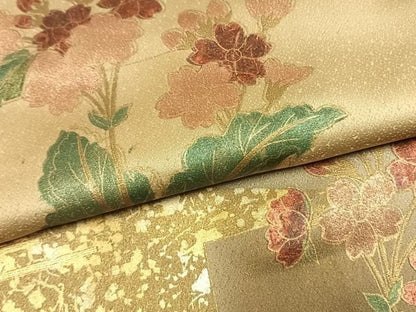 平和屋着物●訪問着　色紙花文　暈し染め　金銀彩　正絹　逸品　未使用　AABN3646fy
