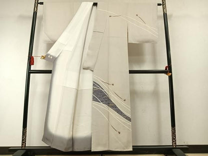 平和屋着物●銀座越後屋　訪問着　流水文　金彩　正絹　逸品　AABN3652fy