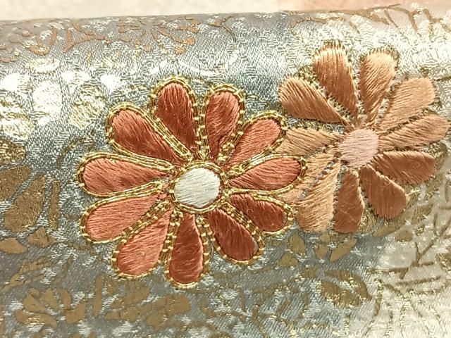 平和屋着物●創業460年・千總　訪問着　絞り　駒刺繍　雪輪花文　金彩　正絹　逸品　AABN3661fy