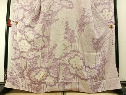 平和屋着物●豪華振袖　総絞り　枝梅文　西武扱い　正絹　逸品　AABN3663fy