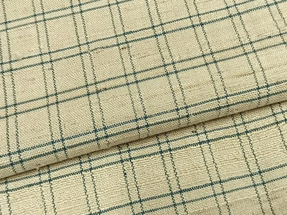 平和屋着物●上質な紬　 格子　正絹　逸品　AABN3668fy