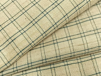 平和屋着物●上質な紬　 格子　正絹　逸品　AABN3668fy
