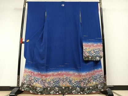 平和屋着物●豪華振袖　辻が花　暈し染め　金彩　正絹　逸品　AABN3670fy