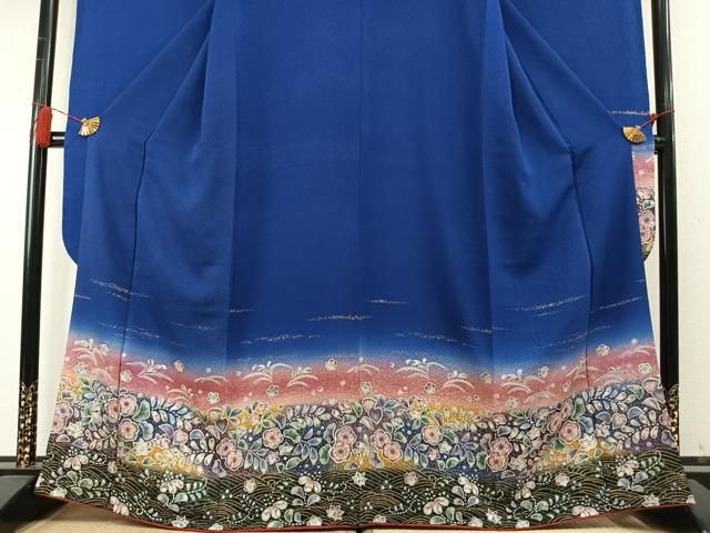 平和屋着物●豪華振袖　辻が花　暈し染め　金彩　正絹　逸品　AABN3670fy