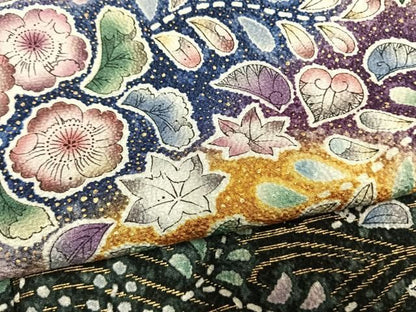平和屋着物●豪華振袖　辻が花　暈し染め　金彩　正絹　逸品　AABN3670fy