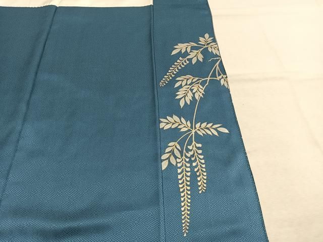 平和屋着物●訪問着　螺鈿　草花文　暈し染め　金銀彩　正絹　逸品　未使用　AABN3673fy