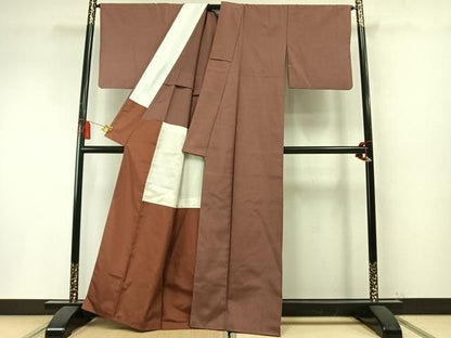 平和屋着物●上質な紬　霞文　背抜き仕立て　正絹　逸品　未使用　AABN3675fy