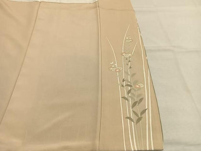 平和屋着物●訪問着　駒刺繍　文箱花文　暈し染め　金彩　正絹　逸品　AABN3679fy