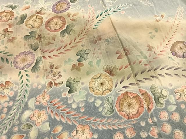 平和屋着物●訪問着　辻が花　絞り　暈し染め　金彩　正絹　逸品　AABN3681fy