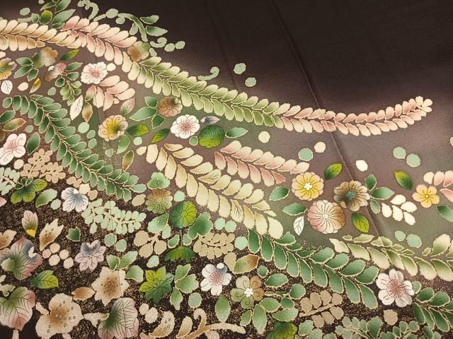 平和屋着物●訪問着　辻が花　暈し染め　正絹　逸品　未使用　AABN3683fy