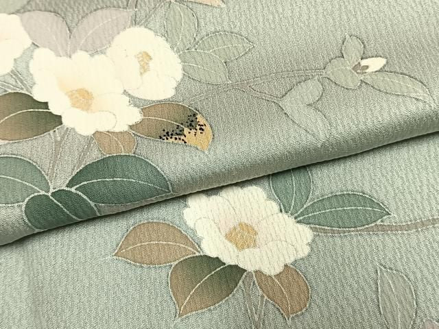 平和屋着物●訪問着　友禅　作家者　枝花文　暈し染め　鈴乃屋扱い　正絹　逸品　AABN3684fy