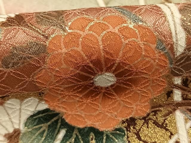 平和屋着物●訪問着　草花文　暈し染め　金彩　正絹　逸品　AABN3685fy