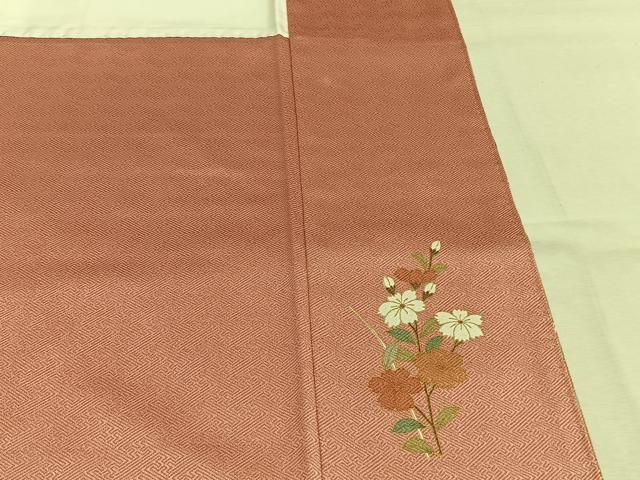 平和屋着物●訪問着　草花文　暈し染め　金彩　正絹　逸品　AABN3685fy