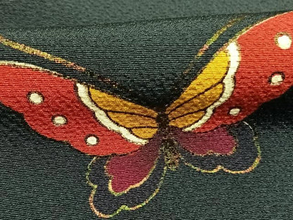 平和屋着物●豪華振袖　鴛鴦花蝶文　金彩　正絹　逸品　AABN3693fy