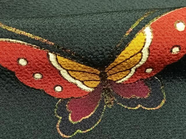平和屋着物●豪華振袖　鴛鴦花蝶文　金彩　正絹　逸品　AABN3693fy