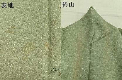 平和屋着物●中国三大刺繍　スワトウ刺繍　汕頭刺繍　総刺繍　訪問着　舞蝶花鳥文　暈し染め　正絹　逸品　AABN3694fy