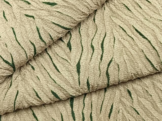 平和屋着物●上質な小紋　杢目絞り　反端付き　正絹　逸品　未使用　AABN3700fy