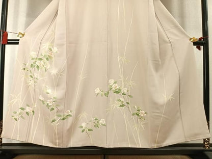 平和屋着物●訪問着　駒刺繍　枝花文　金彩　正絹　逸品　AABN3702fy