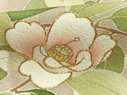 平和屋着物●訪問着　駒刺繍　枝花文　金彩　正絹　逸品　AABN3702fy