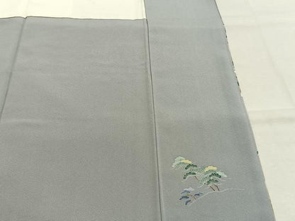 平和屋着物●訪問着　友禅　松竹梅　暈し染め　正絹　逸品　AABN3704fy